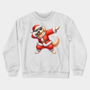 Christmas Golden Retriever Dog Dabbing Dance Crewneck Sweatshirt